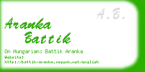 aranka battik business card